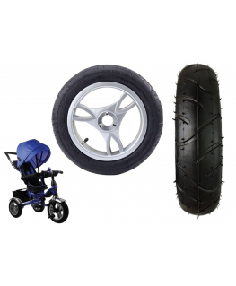 Marka Niezdefiniowana Plastic wheel with rubber tire (inflatable) PRO600 front