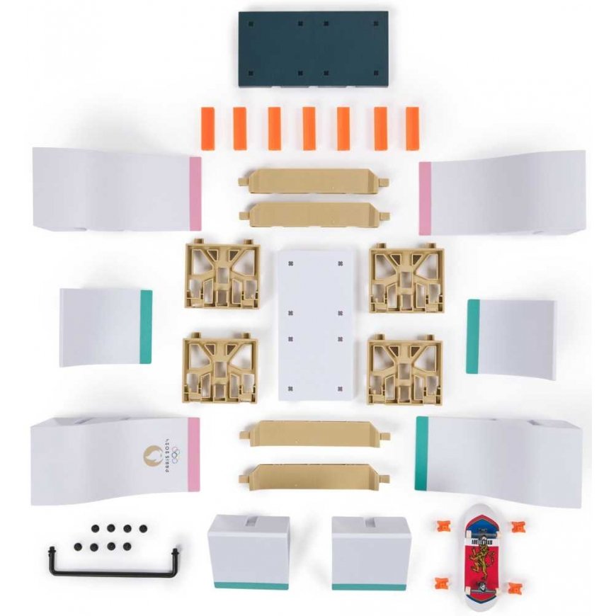 Tech Deck set fingerboard Rampa Aurelien's Ramp + kolorowa Riedlentė kolekcionerska Paris 2024 – 4