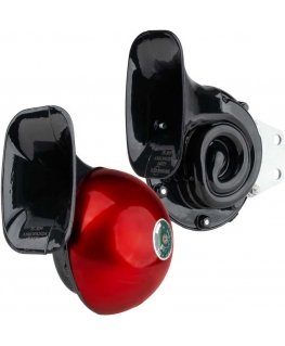 Horn set of 2 pcs. red 125mm 12v amio-04075
