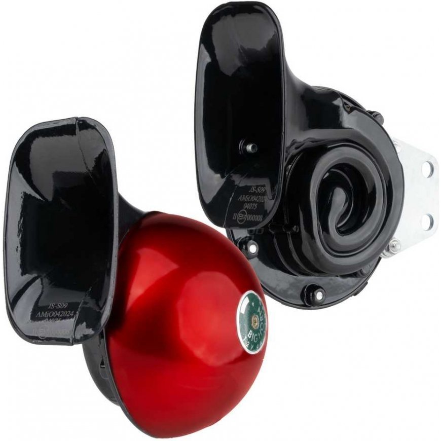 Horn set of 2 pcs. red 125mm 12v amio-04075