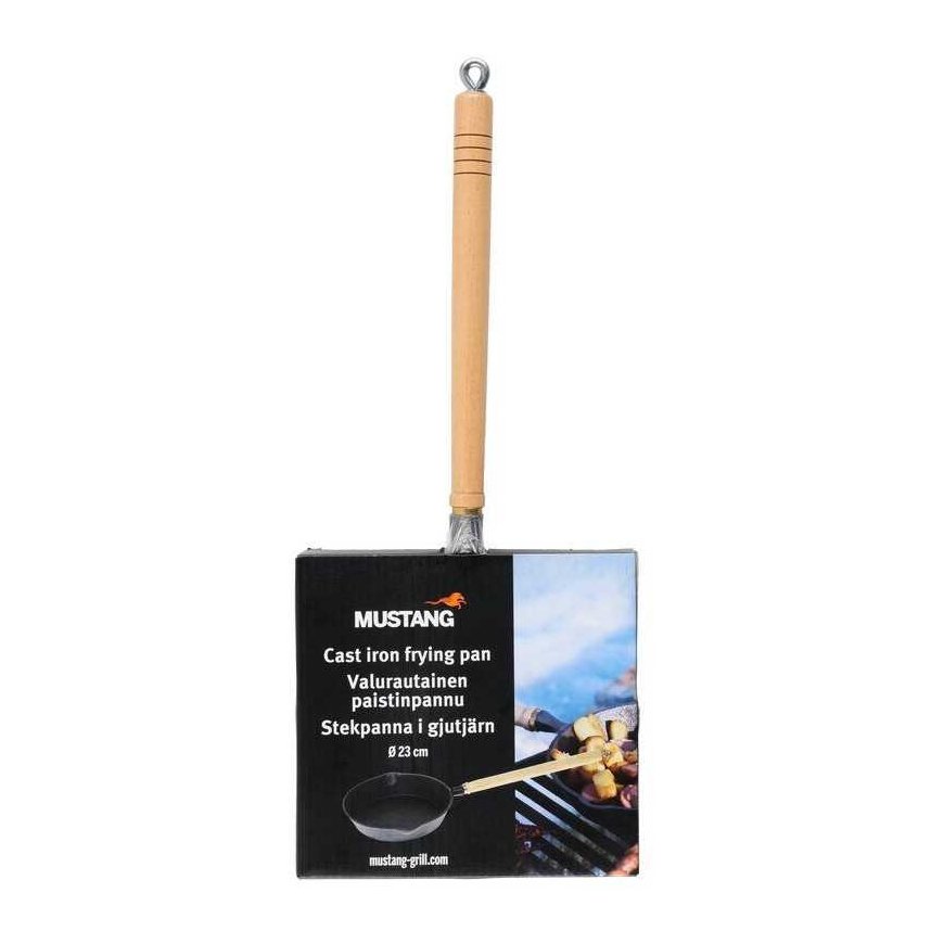 Mustang pitkävartinen valurautapannu, 23 cm – 3