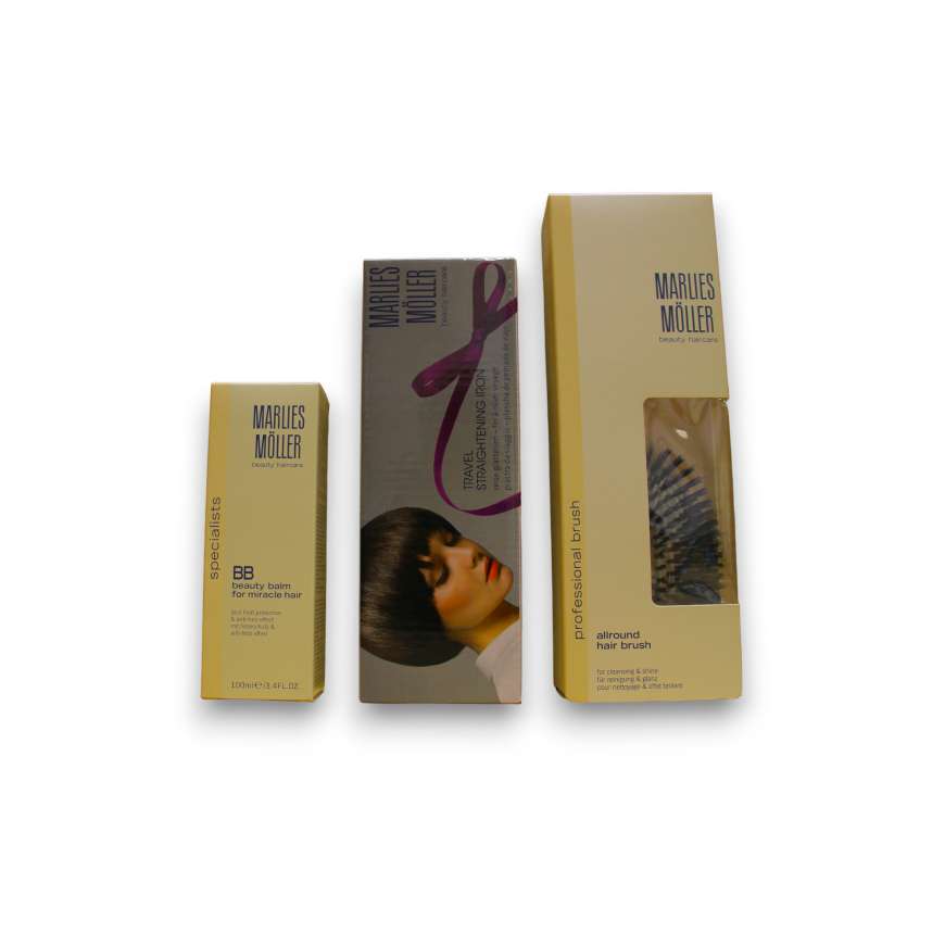Set Marlies Moller: Specialists, Keratin, Hair Oil Conditioner, Sleek & Shine, 100 ml + Marlies Moller, Paddle, Hair + Specialis