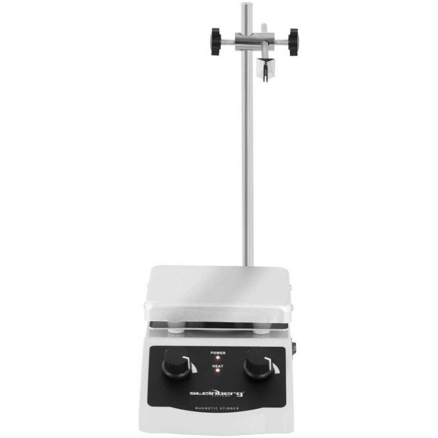 Steinberg Systems Laboratory magnetic stirrer with stand and handle 380C 2000 rpm 120 x 120 mm – 3