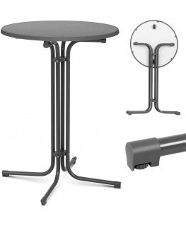 Royal Catering Table, round, high, folding bar table, dia. 80 cm high 110 cm gray color