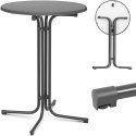 Royal Catering Table, round, high, folding bar table, dia. 80 cm high 110 cm gray color Royal Catering Table, round, high, folding bar table, dia. 80 cm high 110 cm gray color