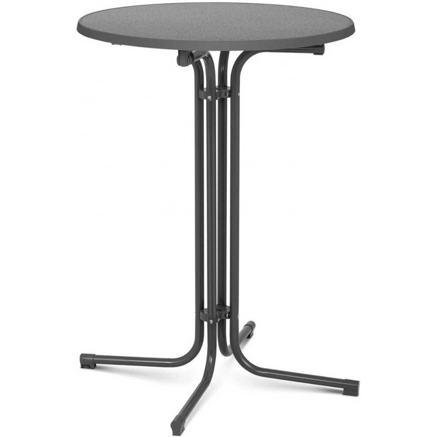 Royal Catering Table, round, high, folding bar table, dia. 80 cm high 110 cm gray color – 2