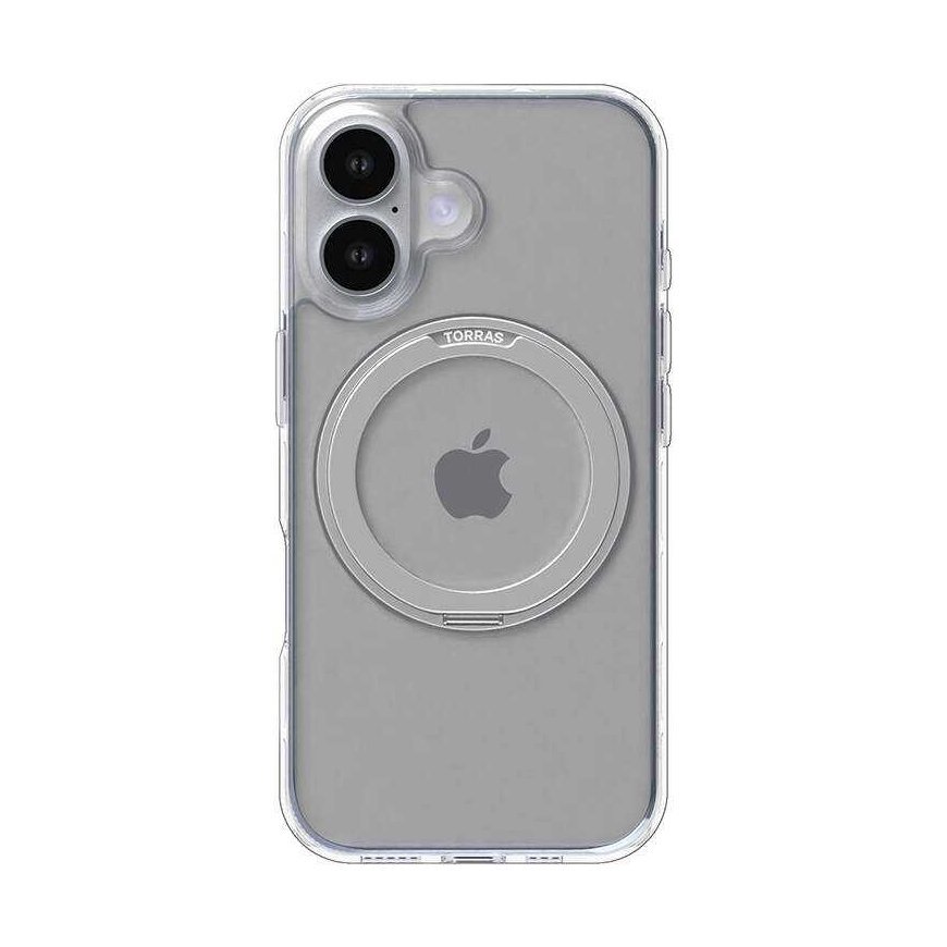 Torras Ostand Pro dėklas, skirtas iPhone 16 Plus (skaidrus)