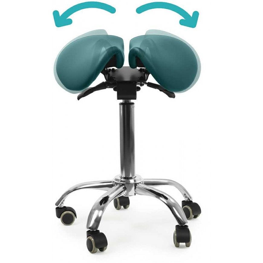 Spacetronik Ergonomic adjustable stool SELLA blue – 2