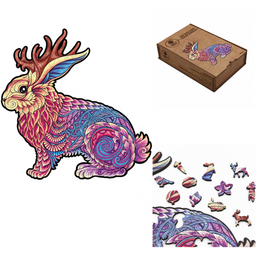 Fantasy Puzzles Jackalope Dėlionė Iš Medžio L Dydis (300 detalių)