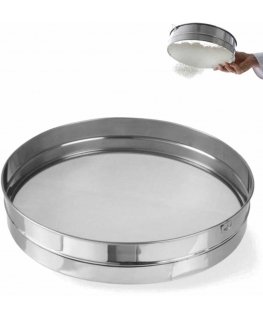 Dense baking sieve for sifting flour. 407mm steel - Hendi 637838
