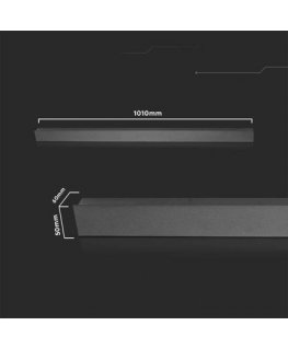 Oprawa Ścienna Elewacyjna LED Linia V-TAC 16W IP65 Czarna 100cm VT-1176 4000K 2250lm