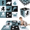 Dėlionė Duża mata podłogowa edukacyjna 180x180 Grube puzzle piankowe XXL 9 vnt. Humbi Zwierzęta morskie wodne Ocean Dėlionė Duża mata podłogowa edukacyjna 180x180 Grube puzzle piankowe XXL 9 vnt. Humbi Zwierzęta morskie wodne Ocean