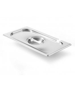 Steel cover for GN kitchen line with cutout for GN 1/3 bucket - Hendi 806944