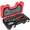 Bahco Head Set 1/4 "+1/2" for 4-27mm heads, ratchet ratchets + long and short nozzles. 79pcs