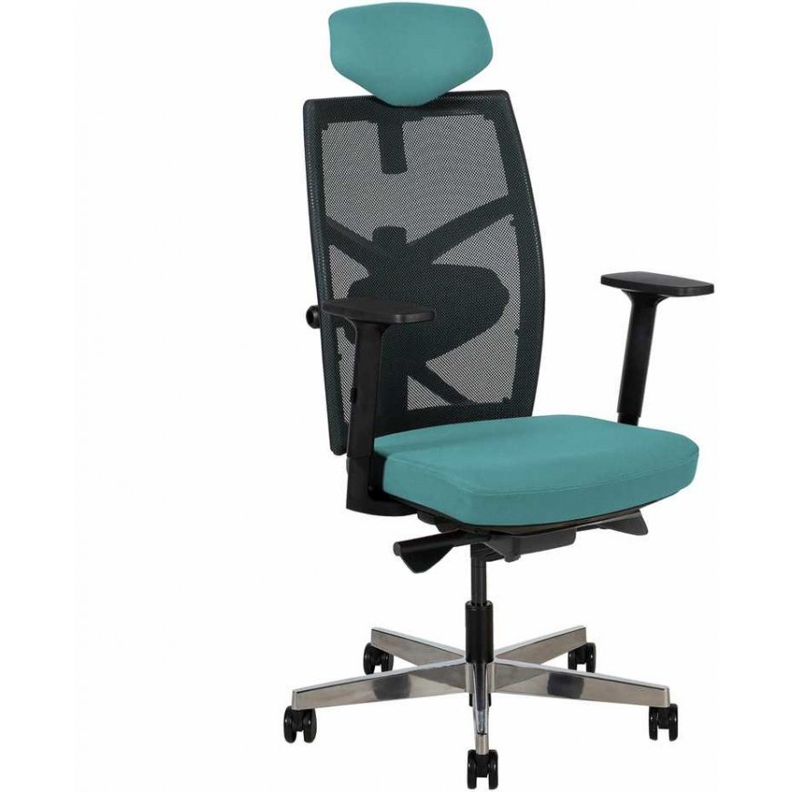 Blue Office chair TUNE teal blue/black
