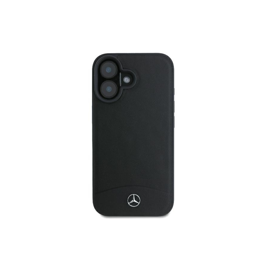 Case Mercedes MEHMP16S23RBARK iPhone 16 6.1" black/black hardcase Textured And Plain Leather MagSafe – 4