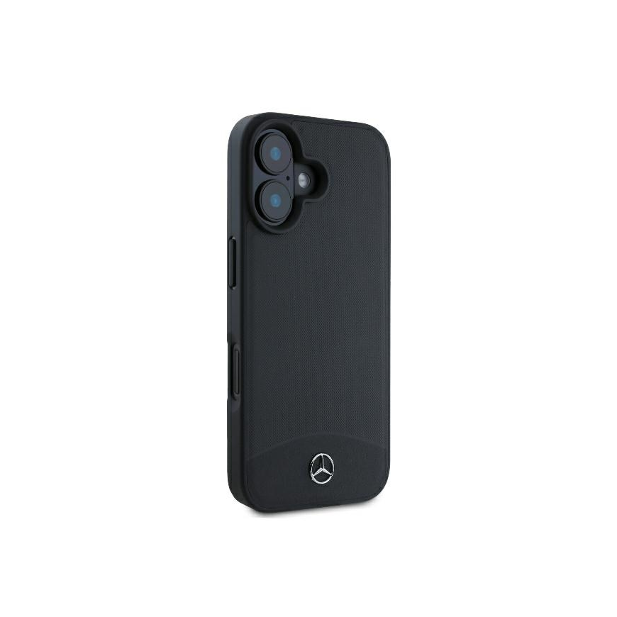 Dėklas Mercedes MEHMP16S23RBARK iPhone 16 6.1" juoda/juodas hardcase Textured And Plain Leather MagSafe – 5