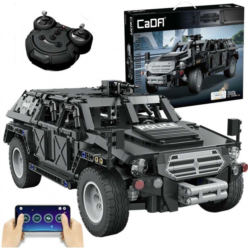 Klocki Konstrukcyjne CaDA Samochód Terenowy Zdalnie Sterowane Auto juoda autko RC Fierce Warrior SUV 561 dalys Dual Mode – 2