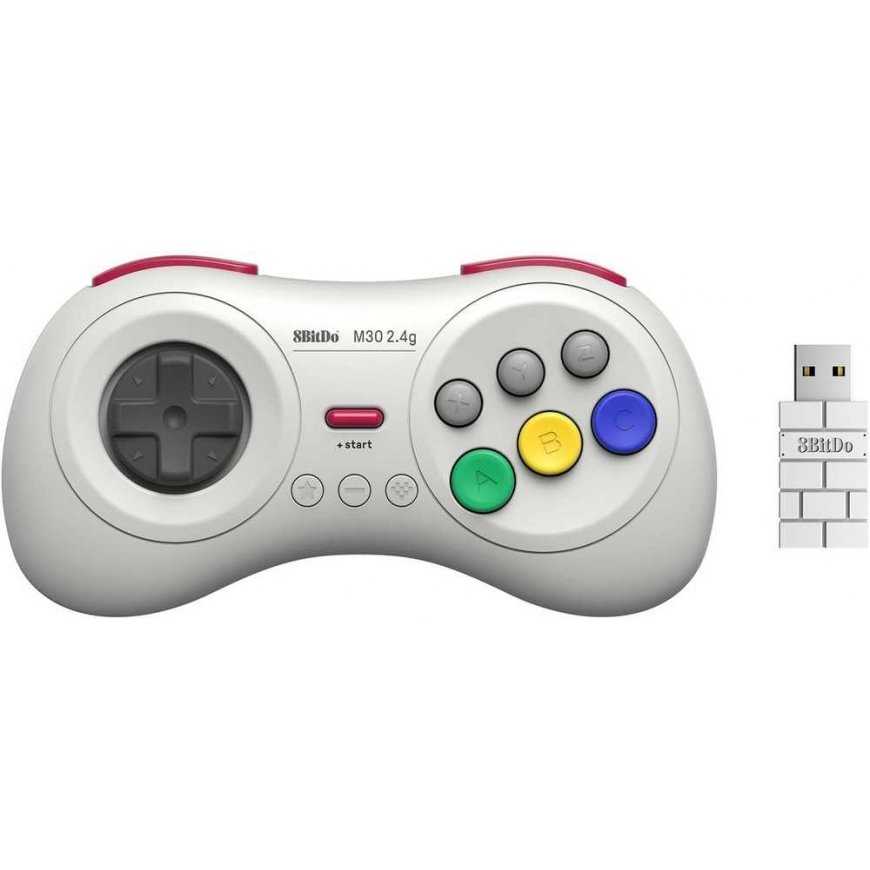 8BitDo M30 2.4G belaidis pultelis (baltas)