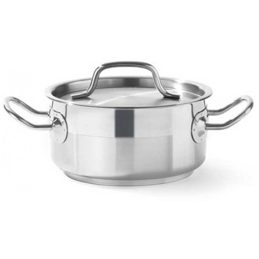 Pot niski Profi Line with lid 1.5 l dia. 160 x 75 h - Hendi 830000