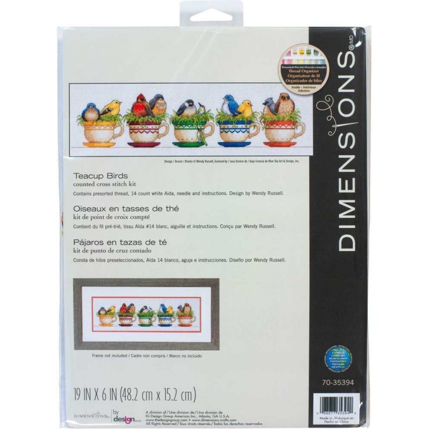 Simplicity Creative Corp Teacups Birds D70-35394 – 2