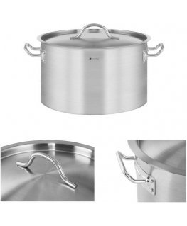 Royal Catering Cooking pot with lid, stainless steel, for induction cooker, 14 l