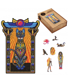 Fantasy Puzzles Bastet Wooden Puzzle M Size (150 pieces)