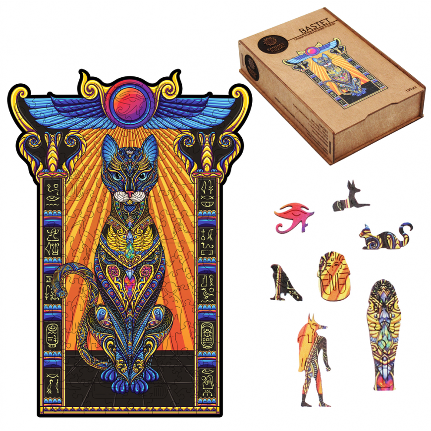 Fantasy Puzzles Bastet Dėlionė Iš Medžio M Dydis (150 detalių)