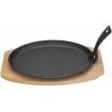 Hendi Ketaus lėkštė su mediniu pagrindu, kaitvietės rankena, 280 x 140 mm Hendi Ketaus lėkštė su mediniu pagrindu, kaitvietės rankena, 280 x 140 mm