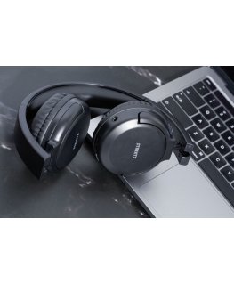 BT210 Bluetooth headphones STREETZ, with microphone, foldable, black / BT210-BLK / 6612085