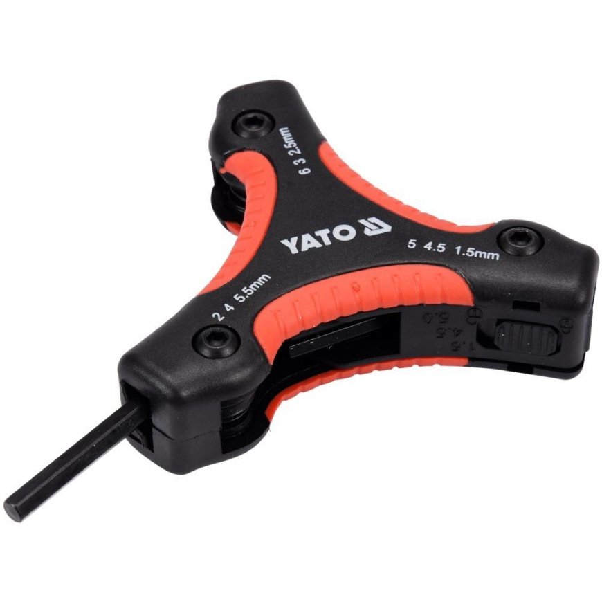 Yato YT-05644 sešstūru uzgriežņatslēga 3 virzienu sešstūra atslēga Metriskā/angļu 26 pcs – 2