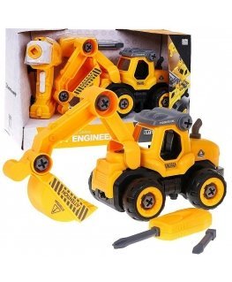 Lei Meng LM8011-YZ-1 Construction Truck Building Model Set with Screwdriver and Drill
