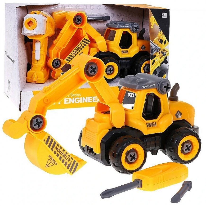 Lei Meng LM8011-YZ-1 Construction Truck Building Model Set with Screwdriver and Drill