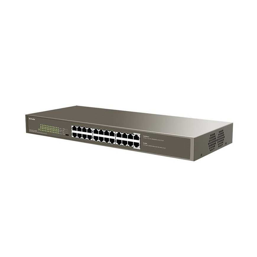 Tenda TEG1124P-24-250W tinklo komutatorius Ne-valdomas Gigabit Ethernet (10/100/1000) Maitinimas per – 2