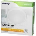 Orno LAPIS LED 12W, lubinis šviestuvas su mikrobangų judesio jutikliu, 800lm, IP65, 4000K, IK10, opalinis polikarbonatas, baltas Orno LAPIS LED 12W, lubinis šviestuvas su mikrobangų judesio jutikliu, 800lm, IP65, 4000K, IK10, opalinis polikarbonatas, baltas
