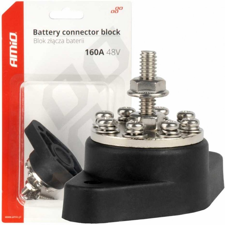 AMiO Battery connector distribution block bus