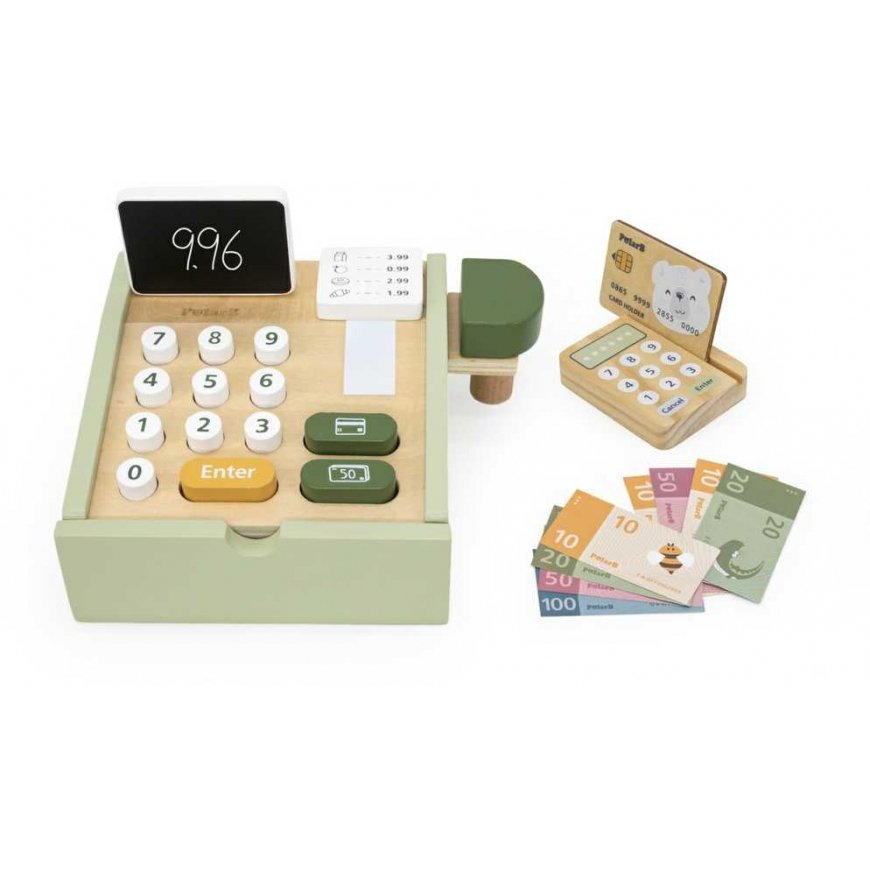 Viga Toys Green wooden cash register box – 2