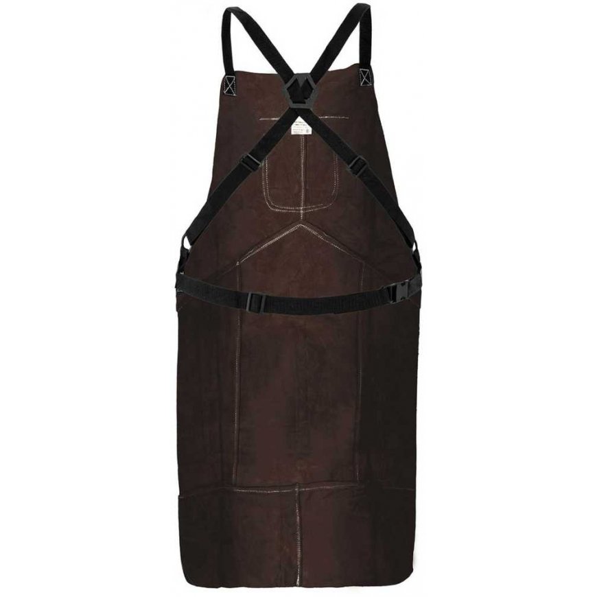 Stamos Germany Protective Leather Welding Apron, Size L - Brown – 5