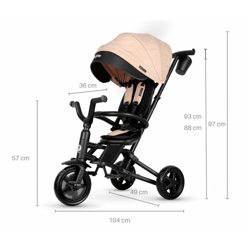 5242 Qplay Nova Niello khaki tricycle – 2