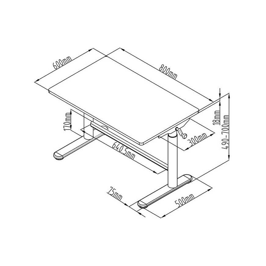 Rankiniu būdu reguliuojamas stalas Spacetronik XD SPE-X101A – 4