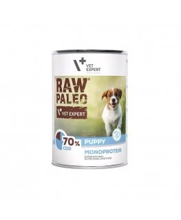 RAW PALEO Puppy Monoprotein Cod - märgtoit kutsikatele - 400 g