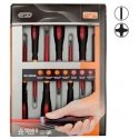 Bahco Insulated screwdriver set ERGO™ 7 pcs - SL3,0 tester SL2,5/3,5/4,0/5,5 PH1/2 - 1000V VDE Bahco Insulated screwdriver set ERGO™ 7 pcs - SL3,0 tester SL2,5/3,5/4,0/5,5 PH1/2 - 1000V VDE