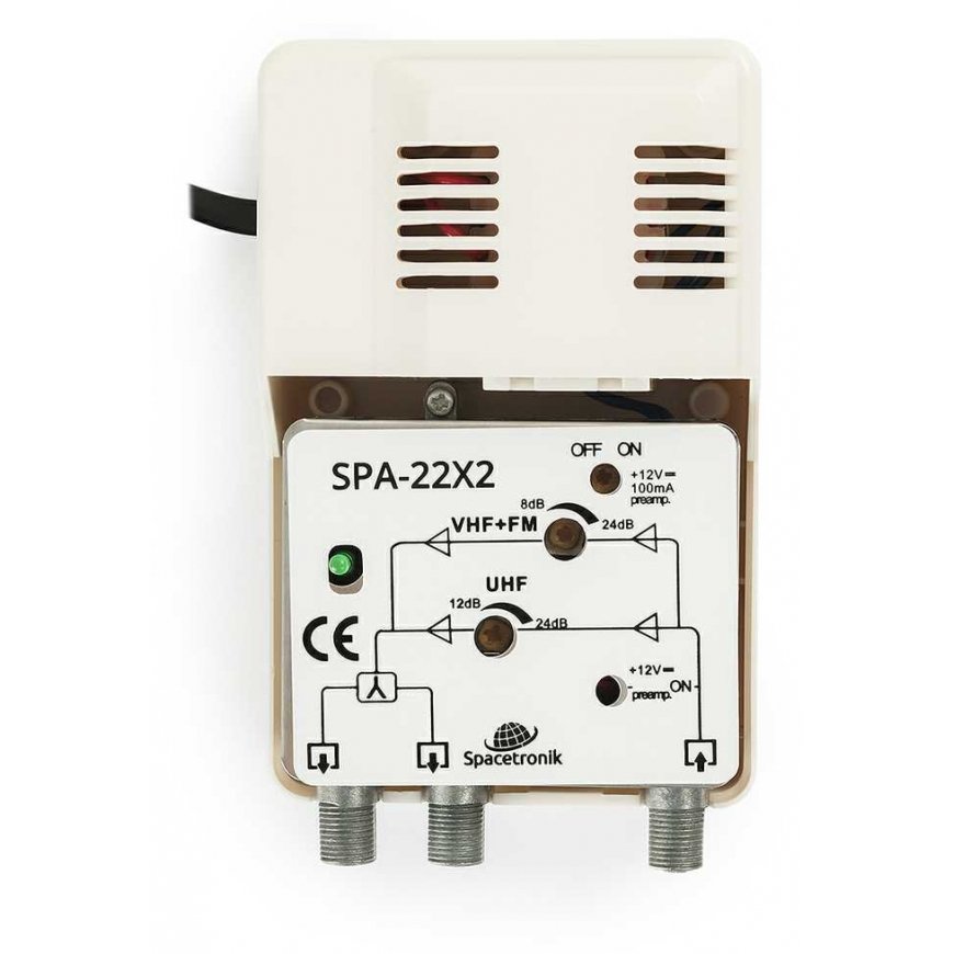 Spacetronik SPA-22X2 FM/VHF UHF 12V TV