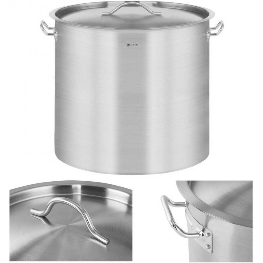 Royal Catering Cooking pot with lid, stainless steel, for induction cooker, 50 L