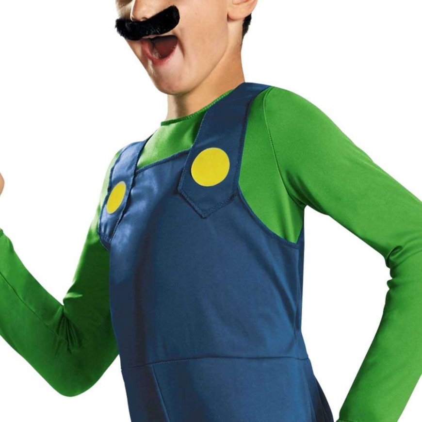 Jakks Pacific Strój karnawałowy Mario dla chłopca Luigi kostium przebranie 110-122 cm (4-6 lat) – 4