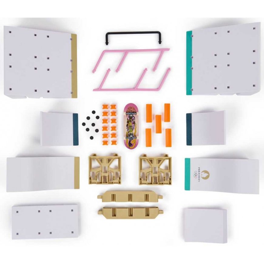 Tech Deck komplektas fingerboard Rampa Sky's Ramp + kolorowa Riedlentė kolekcjonerska Paris 2024 – 2