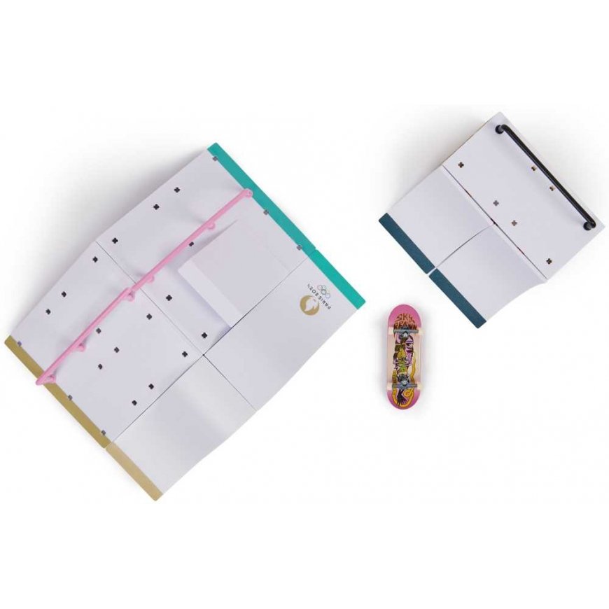 Tech Deck set fingerboard Rampa Sky's Ramp + kolorowa Skateboard collector Paris 2024 – 3