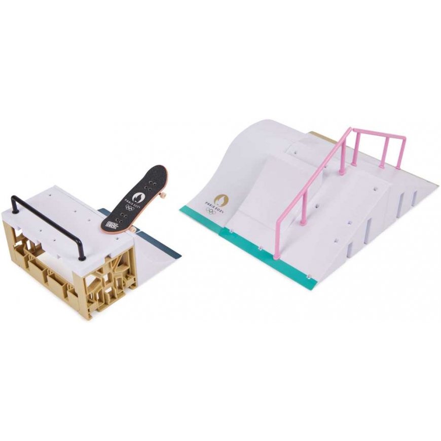 Tech Deck set fingerboard Rampa Sky's Ramp + kolorowa Skateboard collector Paris 2024 – 4