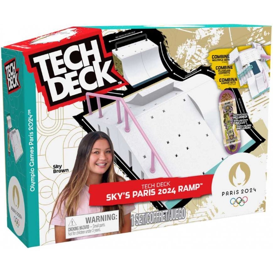 Tech Deck komplektas fingerboard Rampa Sky's Ramp + kolorowa Riedlentė kolekcjonerska Paris 2024 – 5