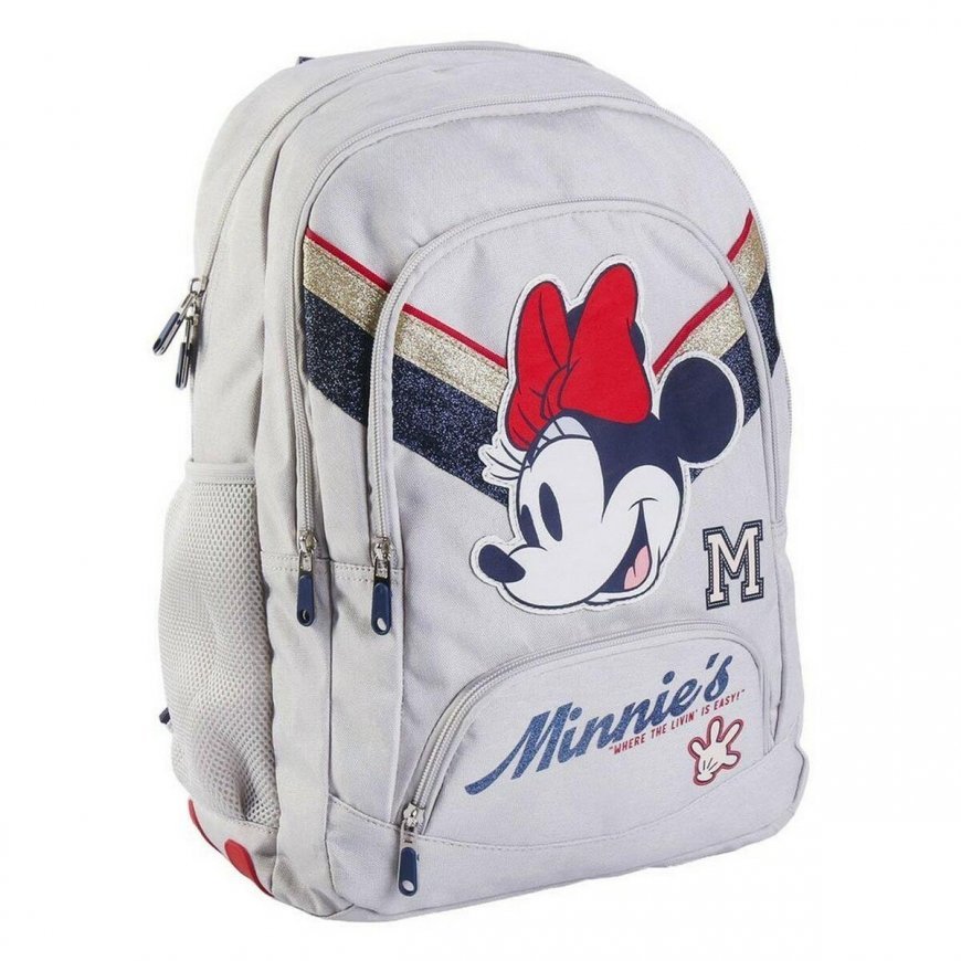 Cerda School bag Minnie Mouse Light gray (30 x 18 x 46 cm)
